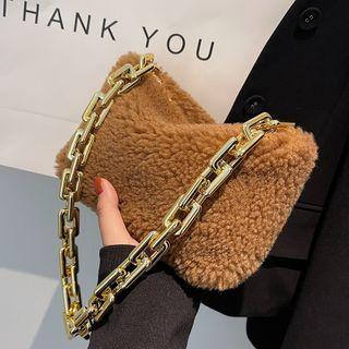 Chain Fleece Shoulder Bag