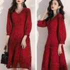 Plain Lace A-line Cocktail Dress
