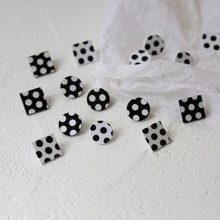 Acrylic Polka Dot Circle & Square Earring
