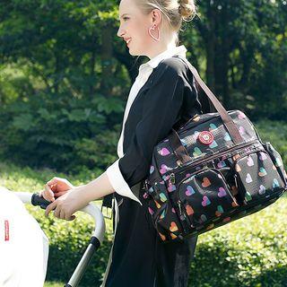 Nylon Pockets Patterned Carryall Bag