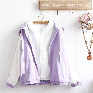 Set: Hooded Zip-up Jacket + Shirt