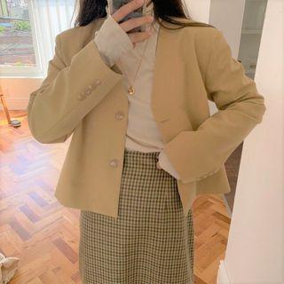 Button Blazer Yellow - One Size