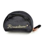 Lettering Embroidered Makeup Pouch