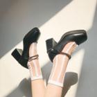 Block-heel Platform Mary Jane Shoes