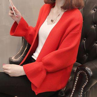 Open Front Flared-sleeve Cardigan