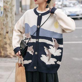 Dolphin Print Cardigan