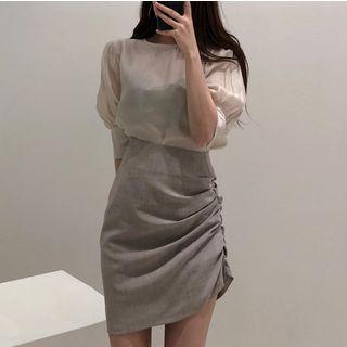 Plain Lantern-sleeve Top