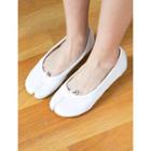 Split-toe Faux-leather Flats