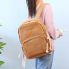 Corduroy Embroidered Backpack