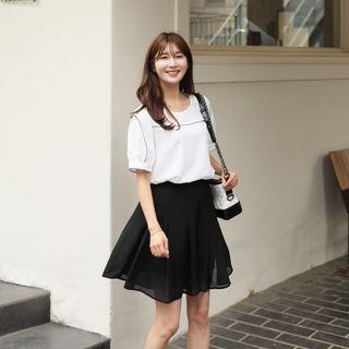 Pintuck Sheer Culottes