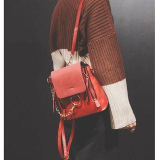 Chain Detail Two-way Mini Backpack