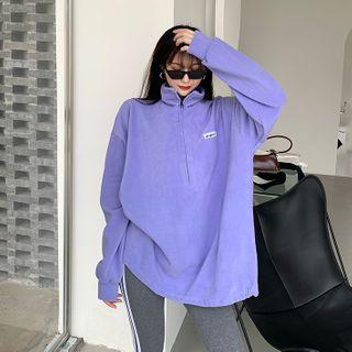 Long-sleeve Loose-fit Zip Pullover