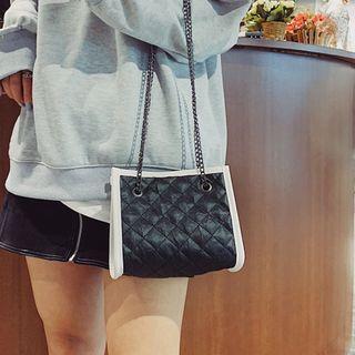 Color Block Argyle Satchel