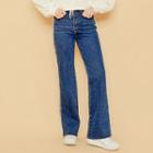 Fringed-detail Straight-cut Jeans
