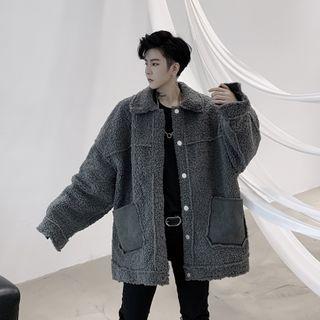 Long-sleeve Plain Fleece Jacket