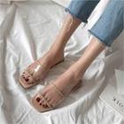 Clear-strap Slide Sandals