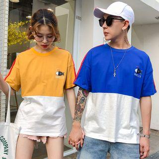 Couple Matching Short-sleeve Fish Print T-shirt
