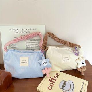 Smiley Flower Corduroy Clutch