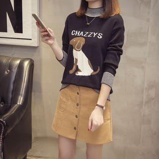 Mock Neck Dog Sweater
