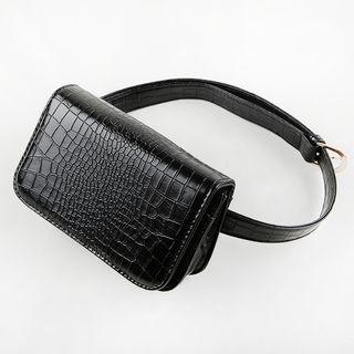 Textured Faux-leather Belt Bag One Size