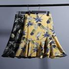Pineapple Print A-line Skirt