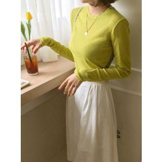 Long-sleeve Slim Knit Top
