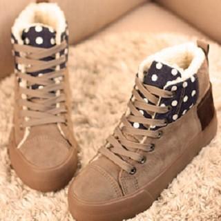 Dotted-trim Canvas Sneakers