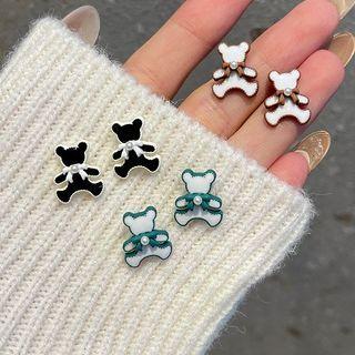 Bear Glaze Alloy Earring