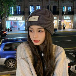 Letterapplique Woolen Beanie