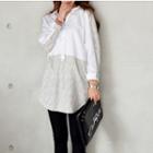 Panel Loose-fit Blouse White - One Size