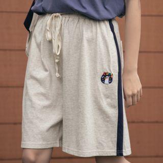 Goose Embroidered Shorts