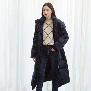 Velvet Padded Long Jacket