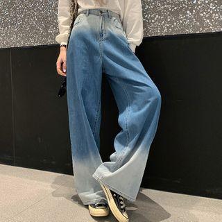 Faded Wide-leg Jeans
