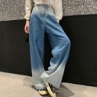Faded Wide-leg Jeans