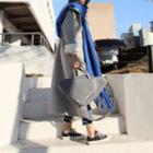 Hooded Snap-button Maxi Coat