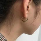 Alloy Face Silhouette Earring 1 Pair - Abstract Face - One Size