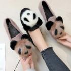 Furry Panda Flats
