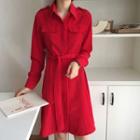 Hidden Placket Shirtdress