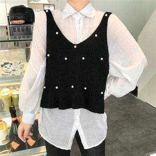 Beaded Knit Vest