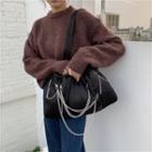 Chain Strap Shoulder Bag Black - One Size