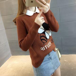 Bee Embroidery Sweater