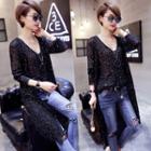 Sequined Knit Long Top