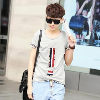 Short-sleeve Color Block T-shirt