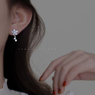 Flower Fringed Earring 1 Pair - Blue - One Size