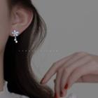 Flower Fringed Earring 1 Pair - Blue - One Size