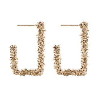 Alloy Open Rectangle Earring