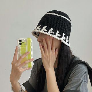 Knit Cloche Hat Black - One Size