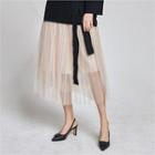 Pleated Chiffon Tulle Skirt