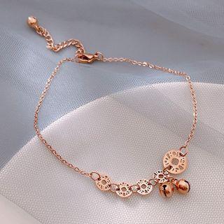 Bell & Coin Stainless Steel Anklet Rose Gold - One Size