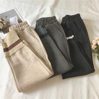 Color-block Cropped Knit Pants